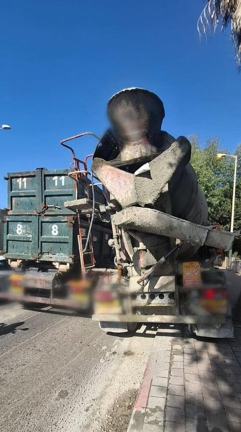 המשאית שנתפסה בפתח תקוה