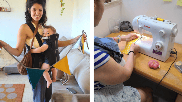 NAIMA סדנת תפירה לנשים בחופשת לידה NAIMA סדנת תפירה לנשים בחופשת לידה