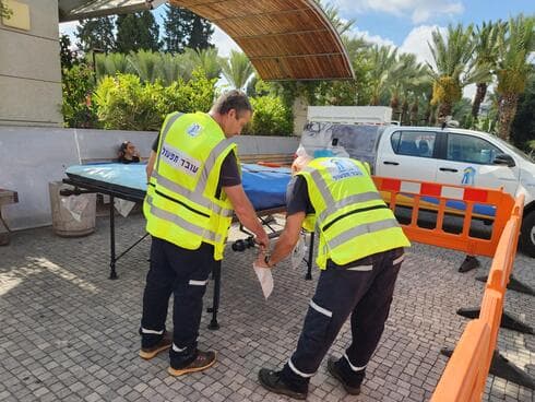 תרגול פריסת תחנת חלוקת מים בחירום