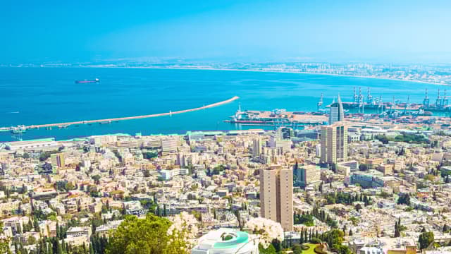 הנוף של חיפה מהכרמל