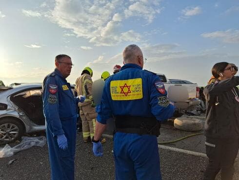 זירת התאונה בכביש 768