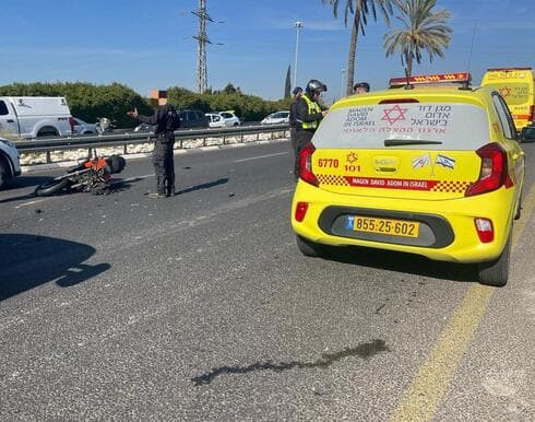 מזירת התאונה בצומת בית דגן