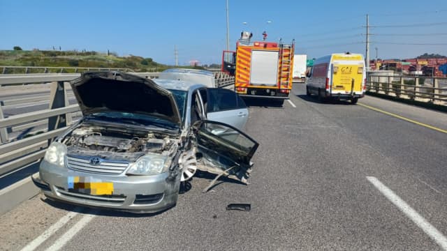 תאונת דרכים בכניסה הצפונית לחיפה