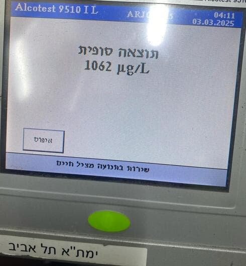 תמונה מבדיקת השכרות