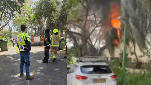 זירת השריפה בפתח תקוה זירת השריפה בפתח תקוה