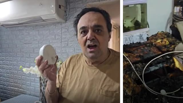 אלי עם גלאי העשן