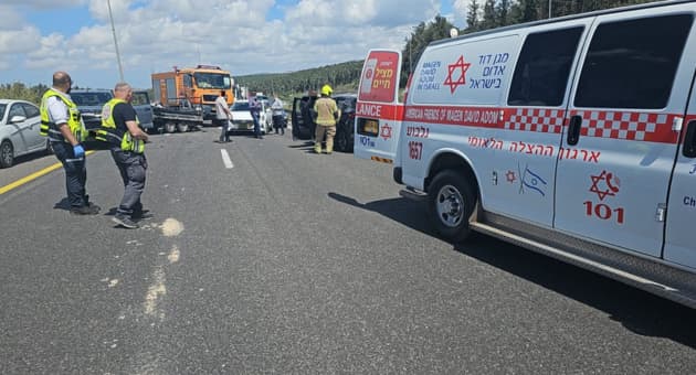 זירת התאונה בכביש 79