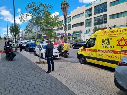 מזירת התאונה הקשה באתר הבנייה בראשון לציון