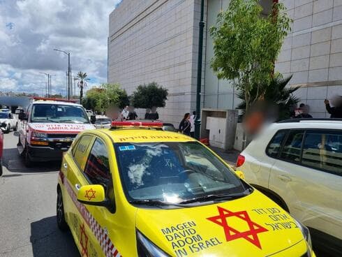 מזירת התאונה הקשה באתר הבנייה בראשון לציון