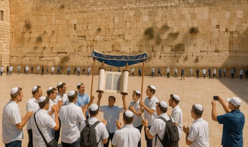 חגיגת בר מצווה בכותל המערבי