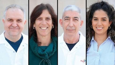 מימין: נופר תמיר, חמדאן אלמן, עינב נבו-הוך וארתור קנוני