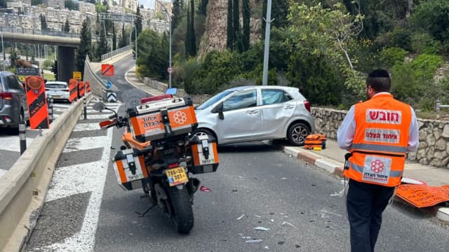תאונת דרכים תאונה כביש נחל הגיבורים חיפה 5.5.25