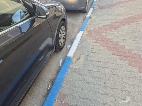 חנייה בכחול לבן (צילום: איילת רוטה) חנייה בכחול לבן