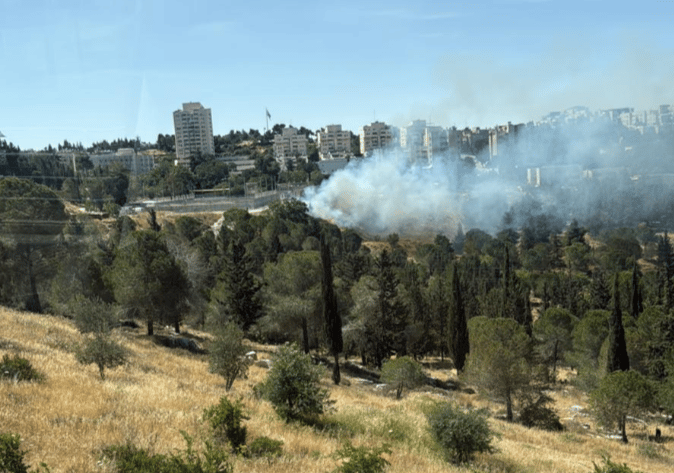השריפה משתוללת סמוך לכביש 9 (צילום: דוברות הכבאות) השריפה משתוללת סמוך לכביש 9