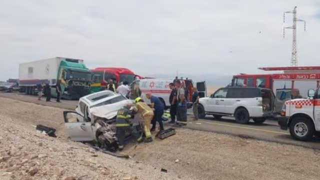 זירת התאונה הקטלנית בערבה