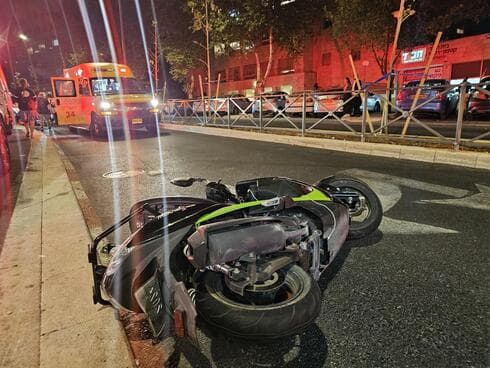 זירת התאונה (צילום: תיעוד מבצעי מד"א) זירת התאונה