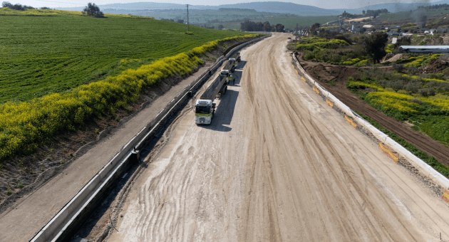 העבודות על תוואי עוקף כפר תבור העבודות על תוואי עוקף כפר תבור