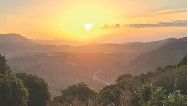 שקיעה בחוות רום