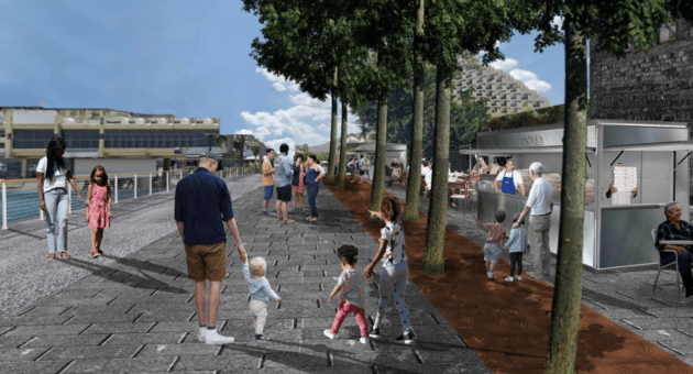 כך תראה הטיילת אחרי השיפוץ (הדמיה: סטודיו MA) טיילת אלון טבריה