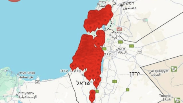 אזעקות ברחבי הקריות, 15.6.25 (צילום מסך) אזעקות ברחבי הקריות, 15.6.25