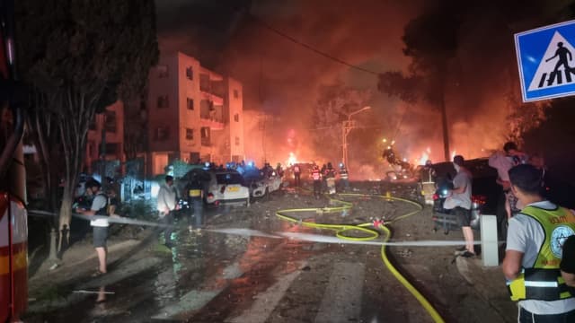 זירת הפגיעה בחיפה