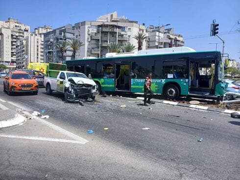 מזירת התאונה בראשון לציון