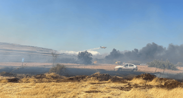 שריפה פרצה סמוך ליבנאל מיירוטים שריפה פרצה סמוך ליבנאל מיירוטים