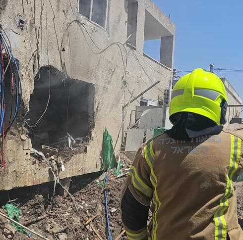 זירת נפילת הכטב"ם בבית שאן (צילום: כב"ה צפון) זירת נפילת הכטב"ם בבית שאן