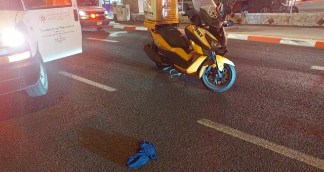 זירת התאונה בשדרות ירושלים בקרית ים