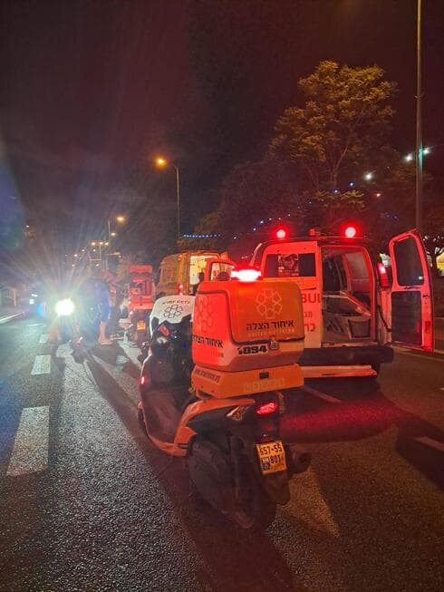 זירת התאונה בשדרות ירושלים בקרית ים