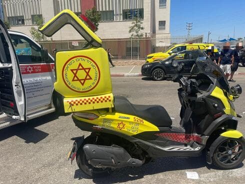 זירת התאונה (צילום: תיעוד מבצעי מד"א) זירת התאונה