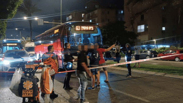 זירת התאונה בנתניה זירת התאונה בנתניה