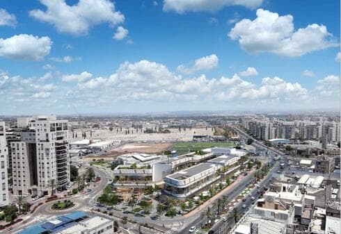 הדמיית המרכז המסחרי החדש ברחוב גיסין פתח תקוה (הדמייה: מתוך מסמכי הוועדה המקומית של עיריית פ"ת; מתוך הרשת החברתית, שימוש לפי סעיף 27א לחוק זכויות יוצרים) הדמיית המרכז המסחרי החדש ברחוב גיסין פתח תקוה