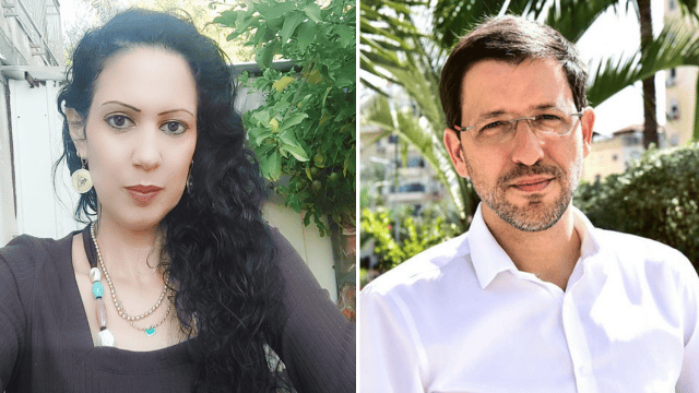 ראש עיריית קרית מוצקין, ציקי אבישר, חברת המועצה עופרי בטלמן ראש עיריית קרית מוצקין, ציקי אבישר, חברת המועצה עופרי בטלמן
