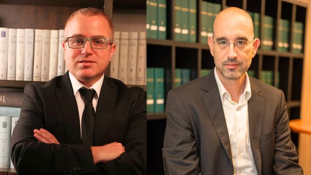 עורכי דין שחר לוינזון (משמאל) ויוני שליו ריבה -  שותפים ביוסף ישורון  