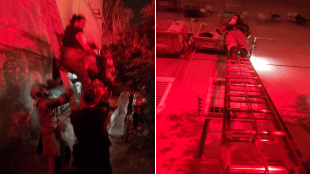 אישה נפגעה בינוני בשריפה בקרית ים אישה נפגעה בינוני בשריפה בקרית ים