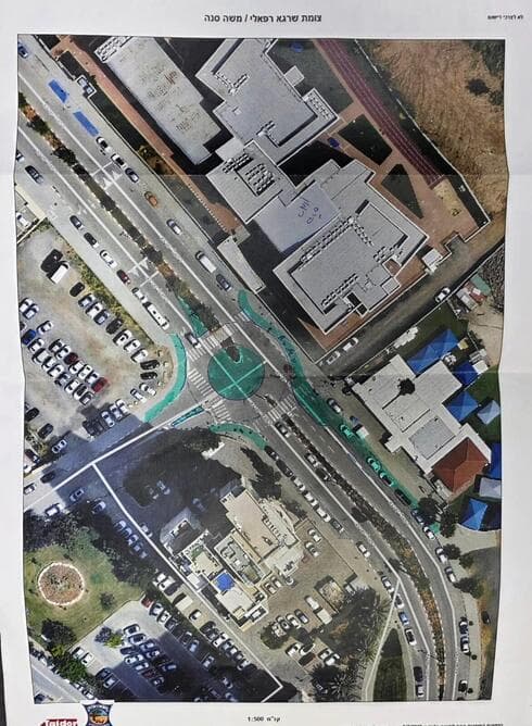 הצומת בו תוצב כיכר באם המושבות הצומת בו תוצב כיכר באם המושבות