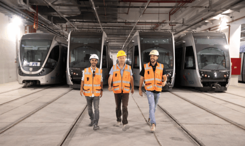 הדיפו של הרכבת הקלה מתחת לירושלים (צילום: אלכס קולומויסקי) הדיפו של הרכבת הקלה מתחת לירושלים