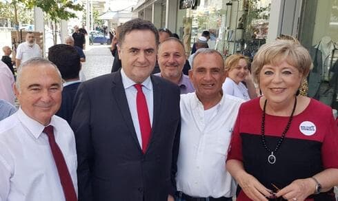 דודו עם שר הביטחון ישראל כ”ץ, ראש העירייה מרים פיירברג איכר ואלי דלל