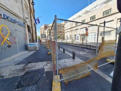 עבודות הרכבת הקלה בירושלים (צילום: אבישג זוהר) עבודות הרכבת הקלה בירושלים