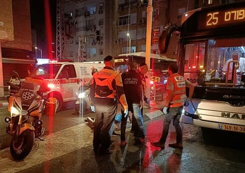 מזירת התאונה ברחוב בלפור בבת ים