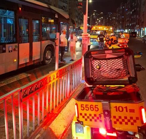 מזירת התאונה ברחוב בלפור בבת ים