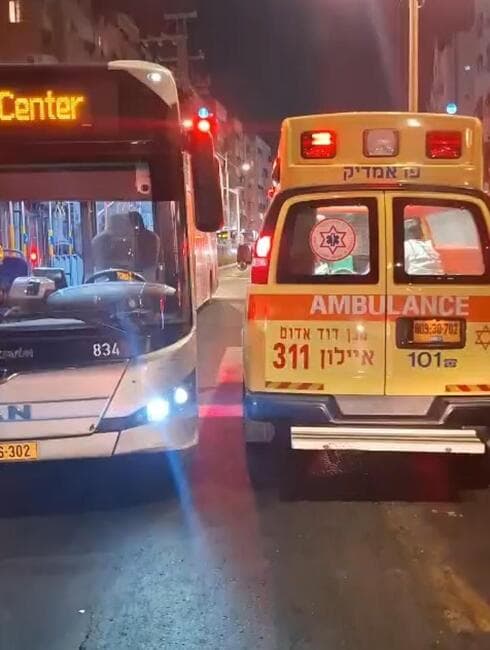 מזירת התאונה ברחוב בלפור בבת ים