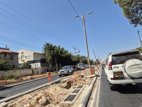 העבודות בכביש 40 ליד צומת גנים פתח תקוה