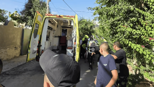 זירת הירי בלוד (צילום: תיעוד מבצעי מד"א) זירת הירי בלוד