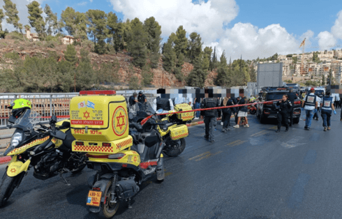 זירת הפיגוע בירושלים (צילום: דוברות מד"א) זירת הפיגוע בירושלים