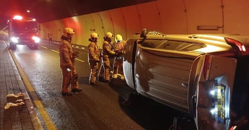 תאונה במנהרות הכרמל חיפה תאונה במנהרות הכרמל חיפה