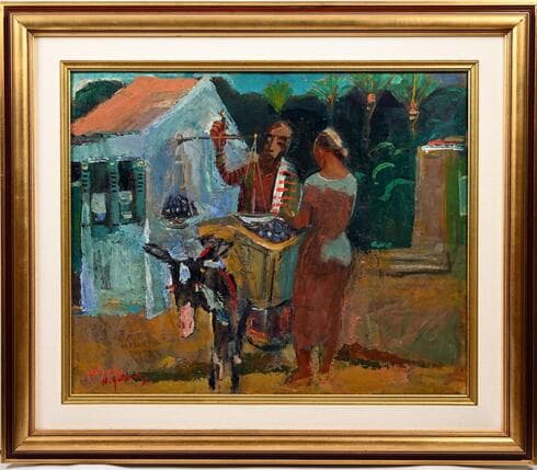 "מוכר התאנים" נחום גוטמן 1932 (צילום: מוזיאוני חיפה) "מוכר התאנים" נחום גוטמן 1932