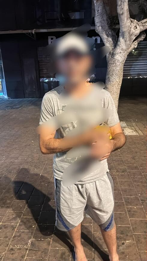 החשוד בריסוס גרפיטי בנתניה