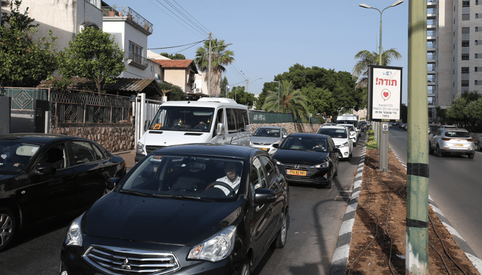 הפקקים סמוך לצומת אושיות